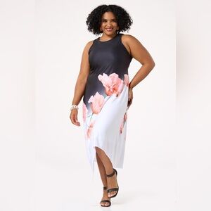 Cato | PLUS SIZE PEACH FLORAL MAXI DRESS